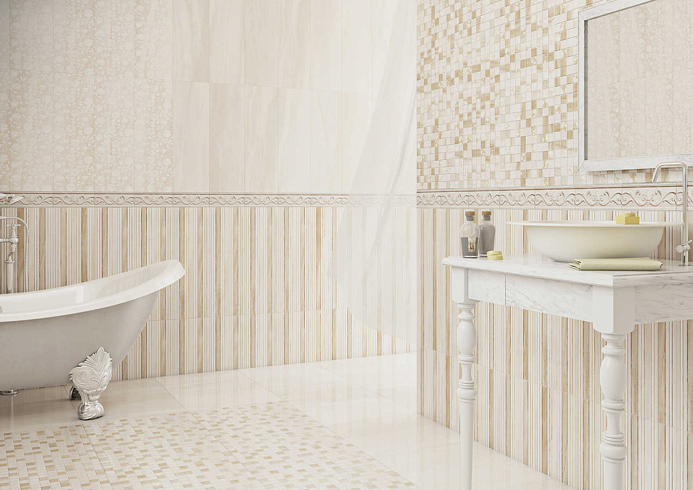 картинка Плитка керамическая Тендер Марбл 1064-0038 д/стен бежевый 1сорт 20*60см (0.84м2/7шт) 