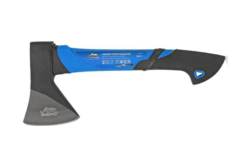 картинка Топор двухкомпонентная обрезиненная рукоятка Барс 600г 21410 