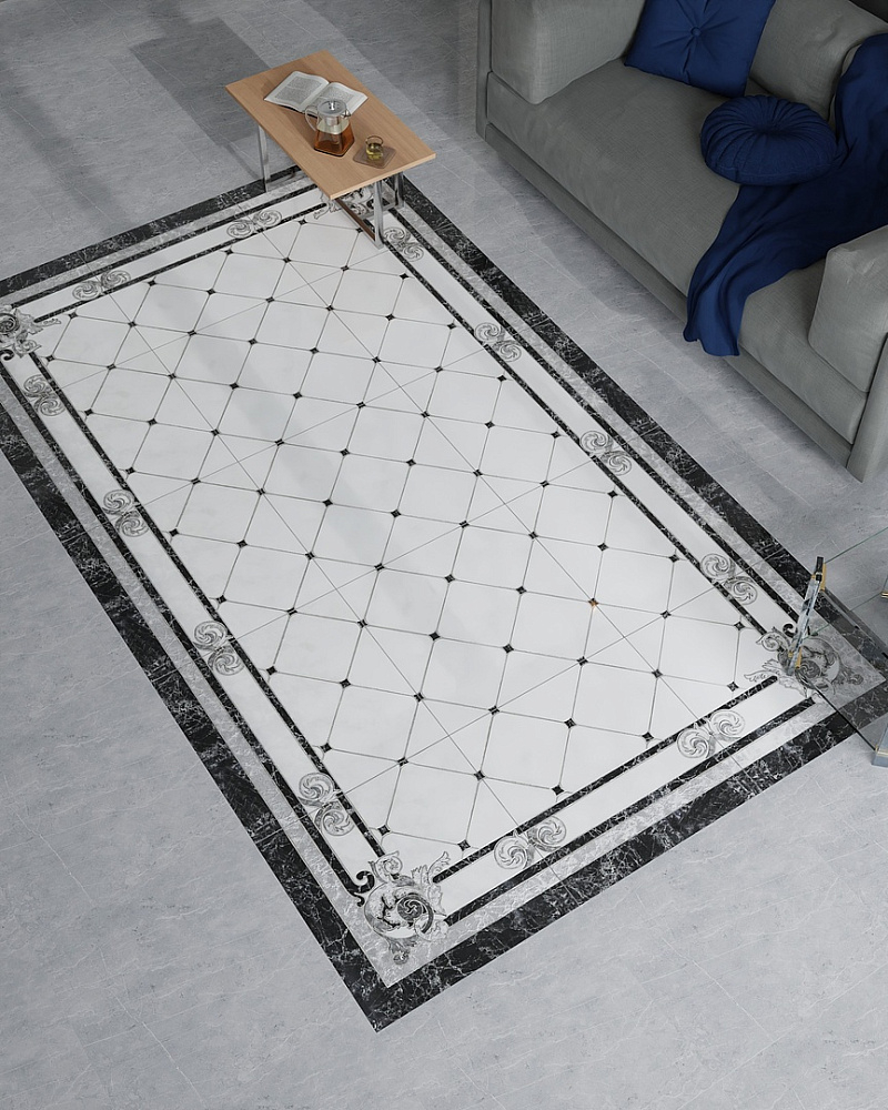 картинка Керамогранит OHS 6432В-2 Grey д/пола бордюр 60*60см 