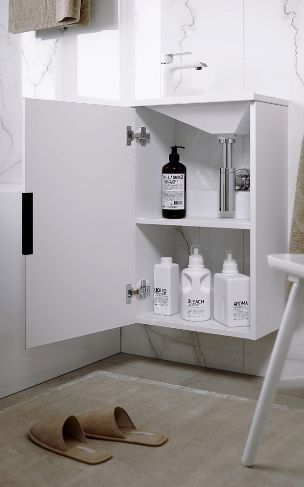 картинка Тумба под раковину Accent 40 подвесная белая Aqwella 