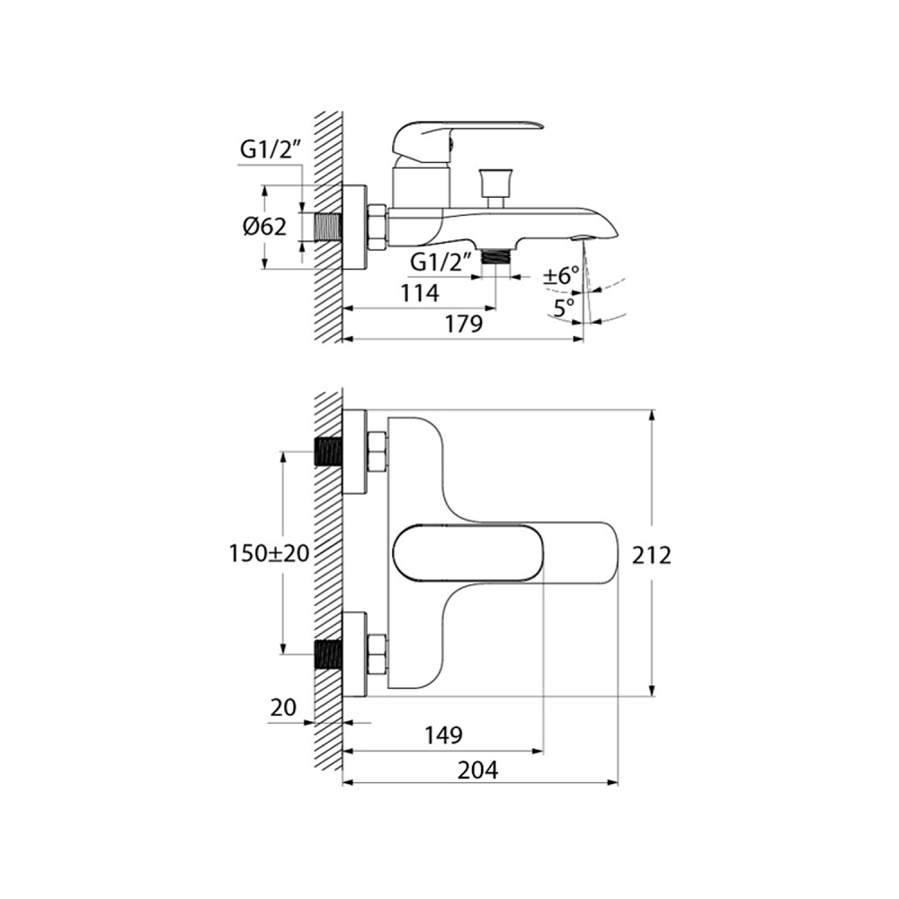 картинка Смеситель для ванны Iddis CALSB00i02WA 