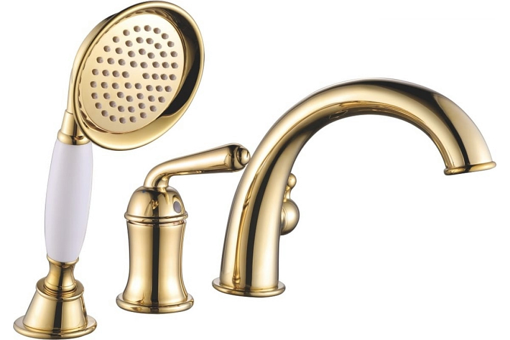 картинка Смеситель для ванны R0212E встроенный 3в1 золото Rose 