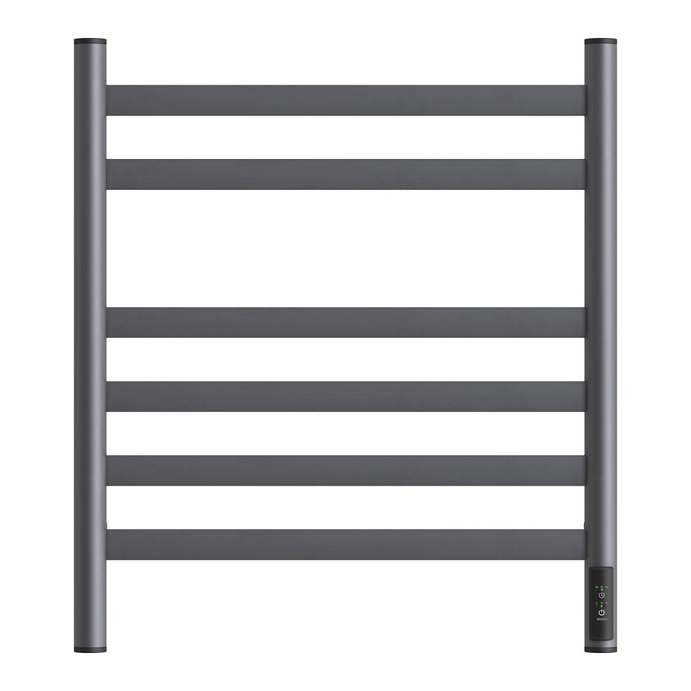 картинка Полотенцесушитель Point PN16856GR Селена 500*600 графит премиум диммер справа 