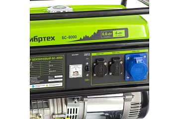 картинка Генератор бензиновый БС-8000 6,6кВт 230В 25л Сибртех 94547 