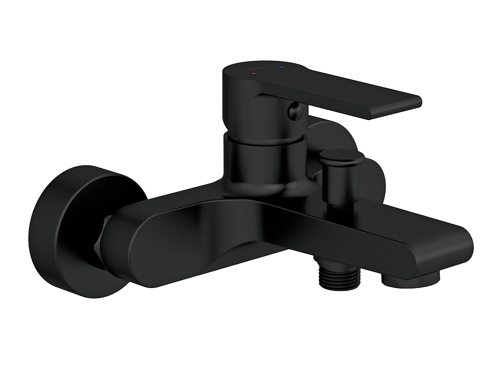 картинка Смеситель для ванны BRASKO BLACK однорычажный черный 63108 Cersanit 
