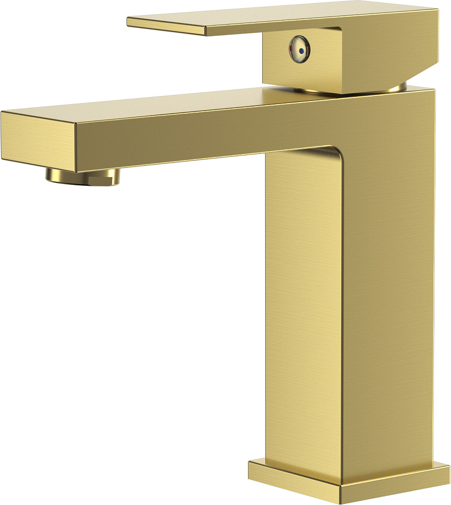 картинка Смеситель для раковины матовый золото DA1512107 D&K 