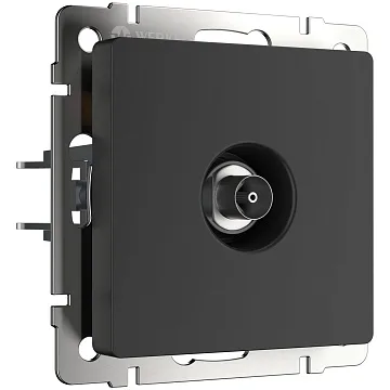 картинка Розетка ТВ оконечная черный матовый WL08-TV W1183008 Werkel 029881 051612  являющийся официальным дистрибьютором в России 