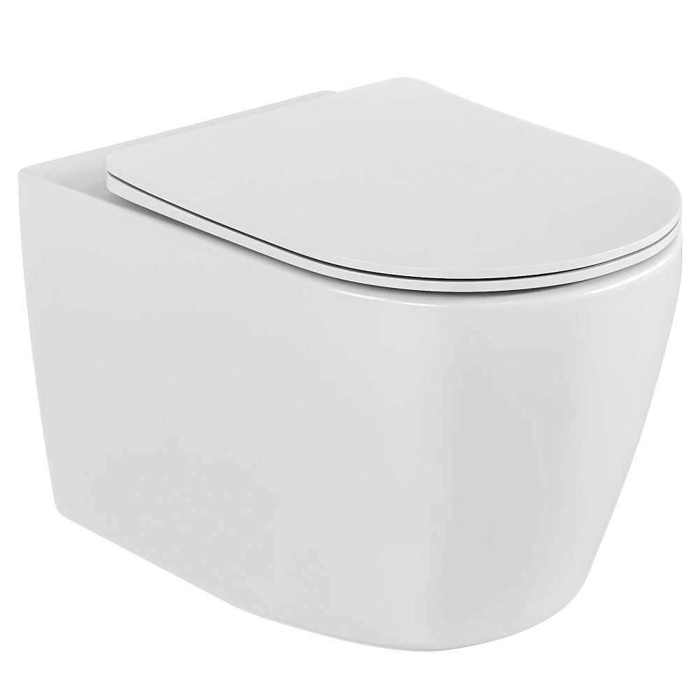 картинка Унитаз Round New Rimless подвесной с бачком сиденье ДП с микролифтом Bas 