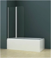 картинка Шторка душевая для ванну BOSTON 141 80*140 хром, прозрачное стекло 4 мм Azario 