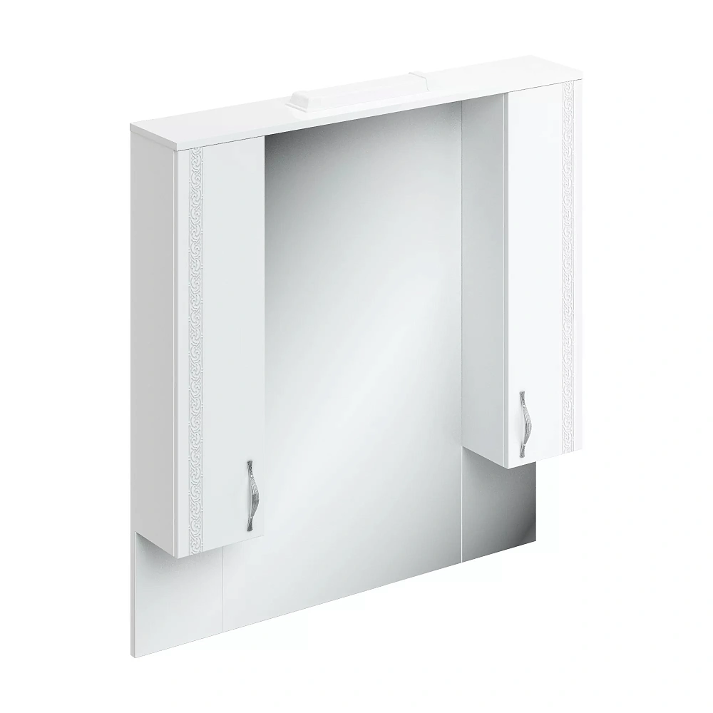 картинка Тумба Каролина 100 Хром+ RAL 9003, патина серебро ум. Эльбрус 100 Даниэла-Аква 