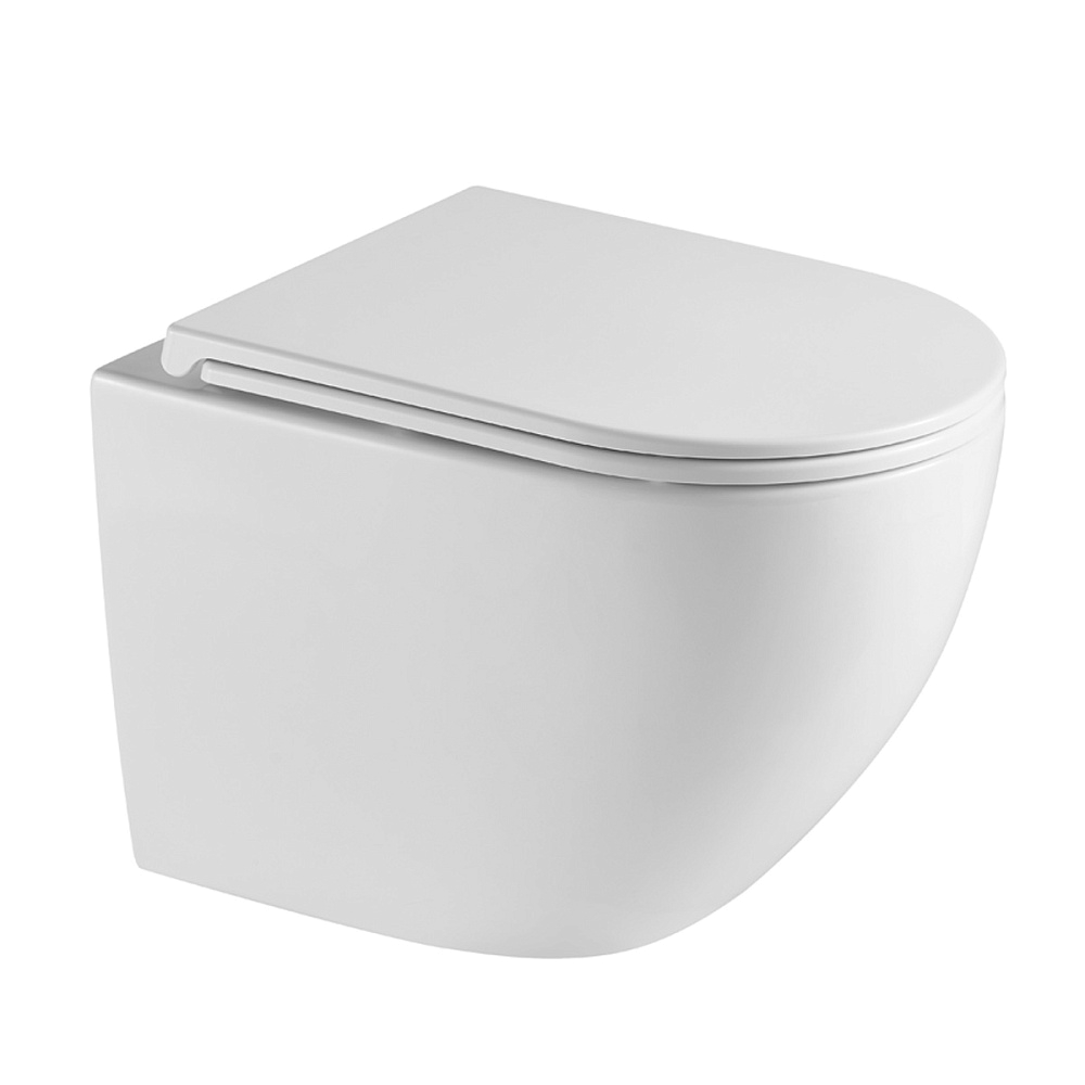 картинка Унитаз подвесной Сатурн безобод. белый сиденье дюропласт микролифт быстросъем. PN41901 Point 