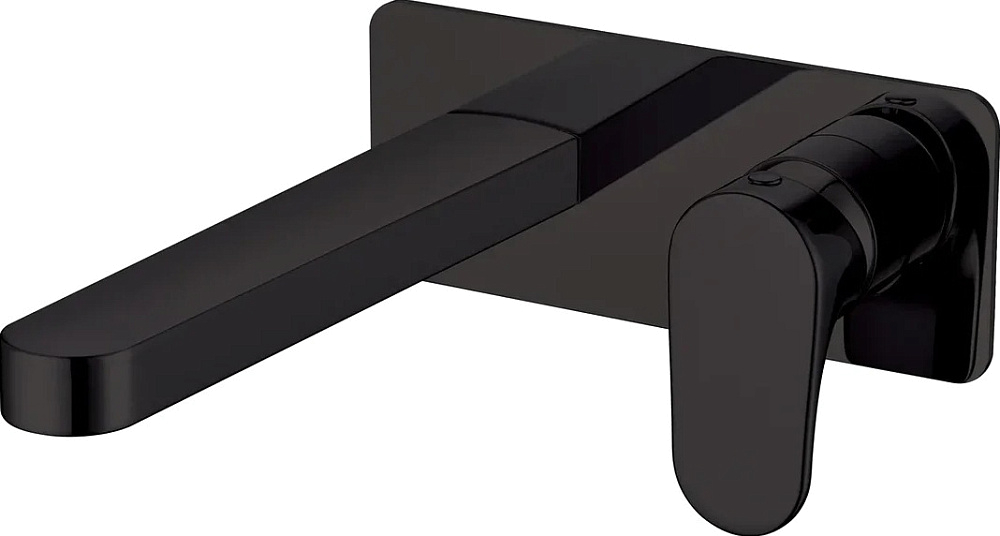 картинка Смеситель для умывальника из стены Spectre черный матовый 455-B Boheme 