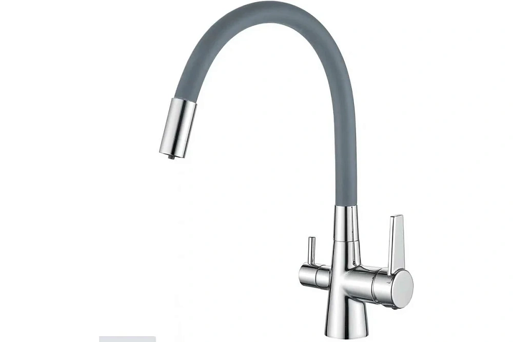 картинка Смеситель для кухни S668 с выходом под фильтр хром Shevanik 