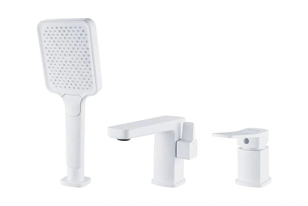 картинка Смеситель для ванны S9912C белый Shevanik 