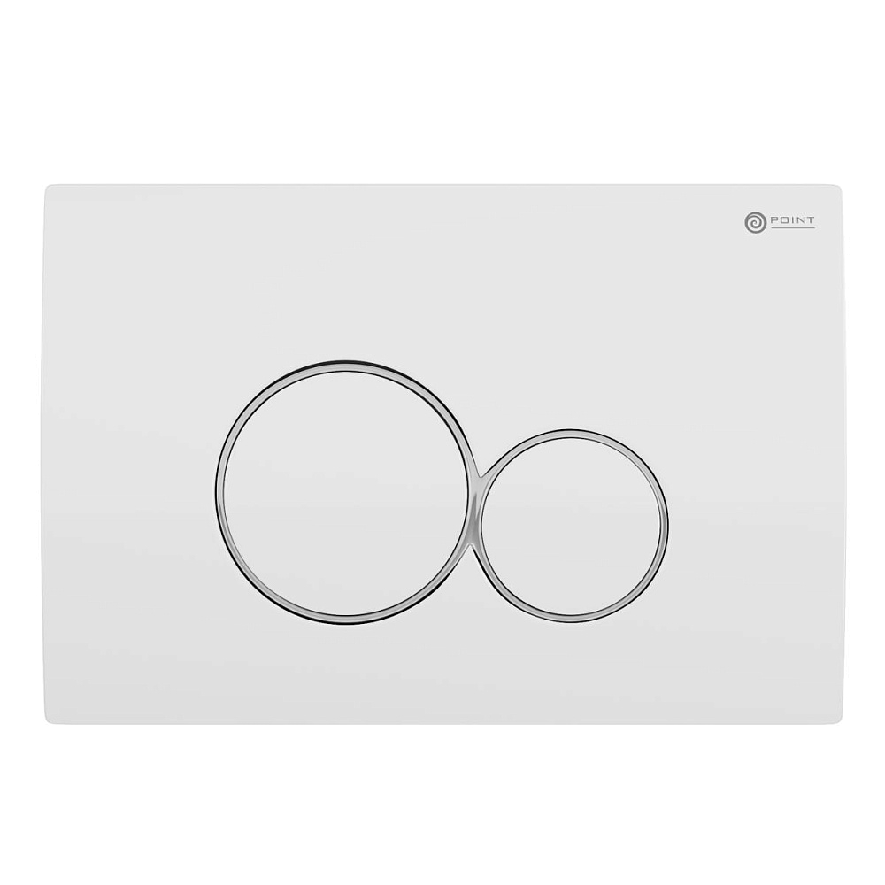 картинка Клавиша смыва Виктория для инсталляции белая хром PN44061WC Point 