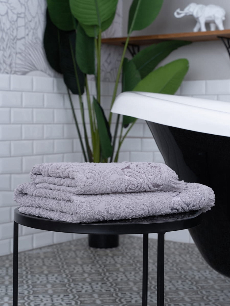 картинка Полотенце Arya жаккард 70*140 Fornalina бежево-серый 