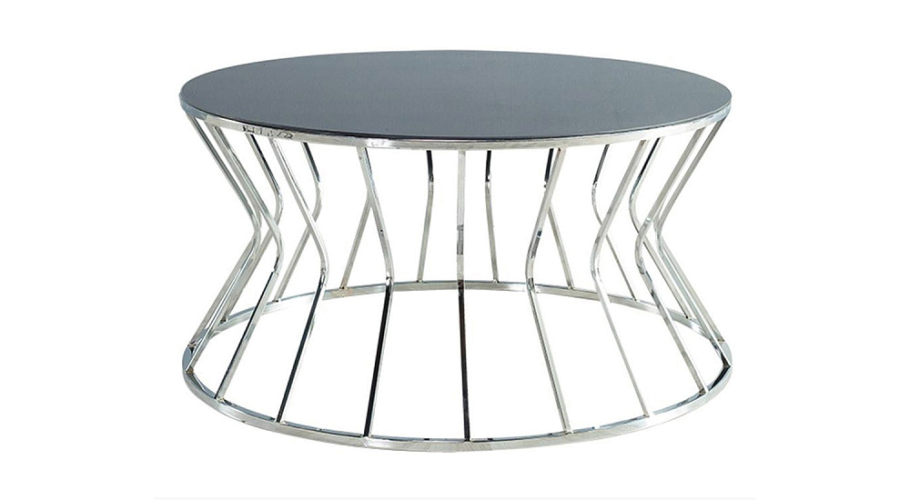 картинка Стол журнальный Kum Saati Coffee Table Krom Smoke Mirror Weltew 