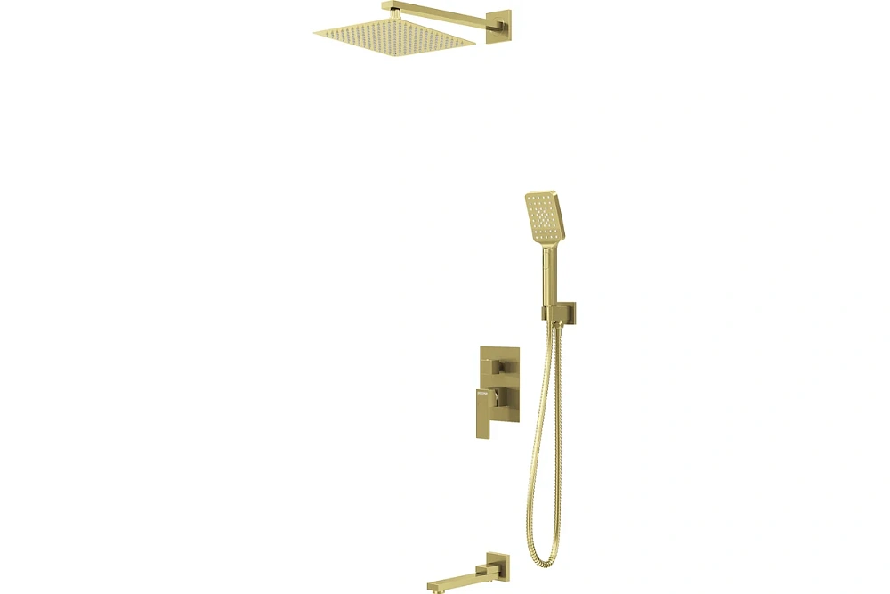 картинка Душевая система Style скрытый монтаж золото сатин 501.K35.05.320 Grossman 