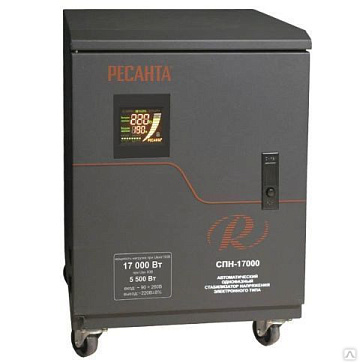 картинка Стабилизатор Ресанта 17 кВт СПН-17000 90-260В  являющийся официальным дистрибьютором в России 