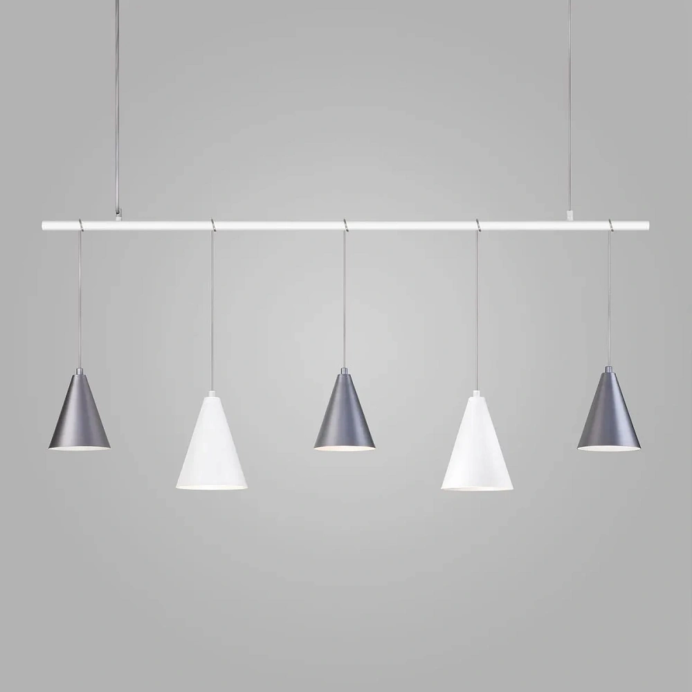 картинка Светильник подвесной Strotskis 50088/5 белый/серебро 