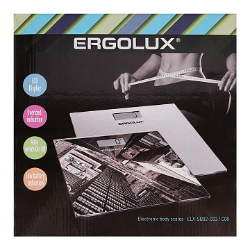 картинка Весы напольные электронные Ergolux ELX-SB02-C08  являющийся официальным дистрибьютором в России 