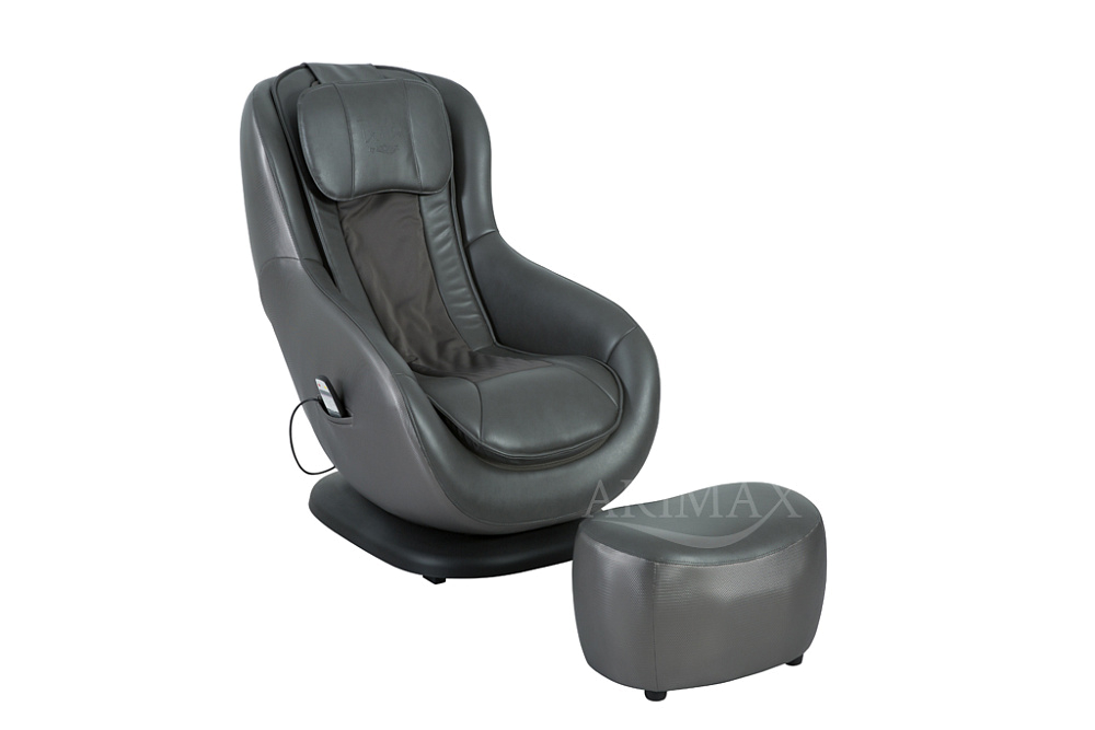 картинка Кресло массажное с подставкой для ног DM02010 PU Gray Аванти 