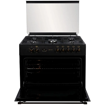 картинка Плита кухонная газо-электрическая Axeldorf FG-091-2 Retro Black  являющийся официальным дистрибьютором в России 