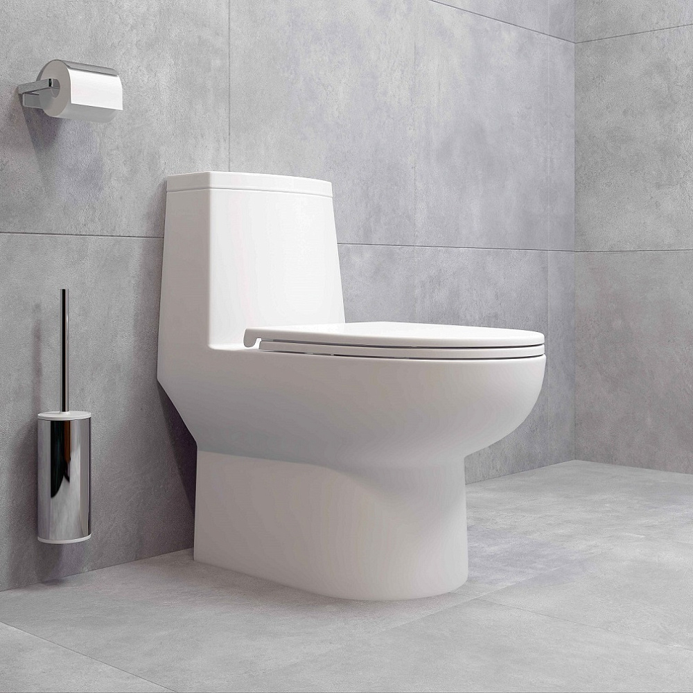 картинка Монолит SM5004 безободковый сиденье ДП (с гофрой и подводкой) Eva Gold 