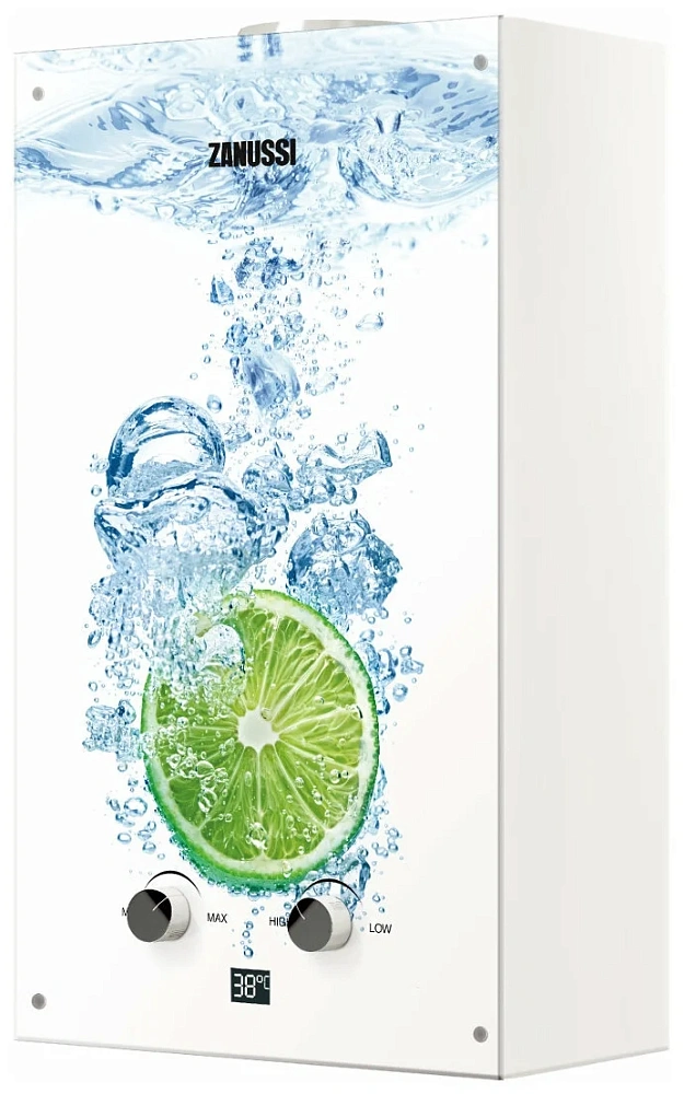 картинка Колонка газовая Zanussi GWH 10 Fonte Glass Lime 