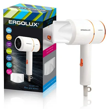 картинка Фен Ergolux ELX-HD11-C01 Белый/Золото 1200Вт 