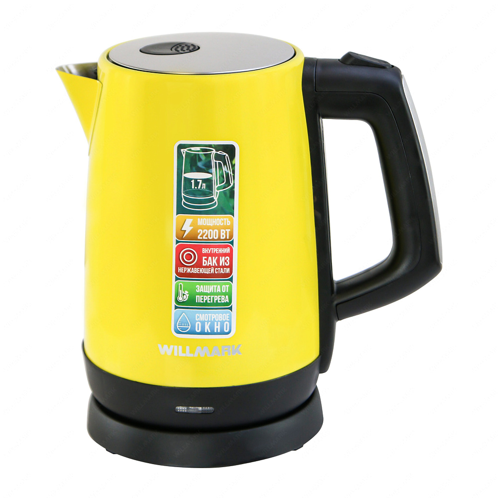 картинка Чайник электрический Willmark WEK-1758S Желтый 