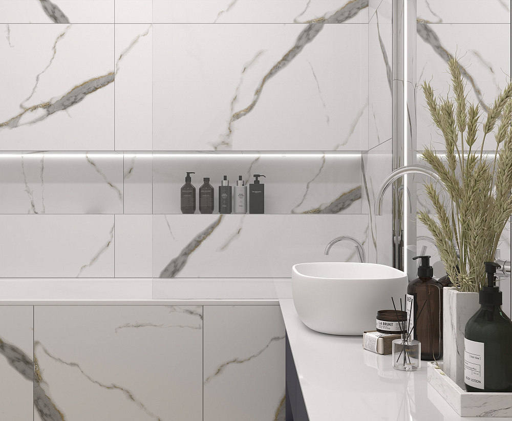 картинка Керамогранит Flona Gold White 60*120см (1.44м2/2шт) 