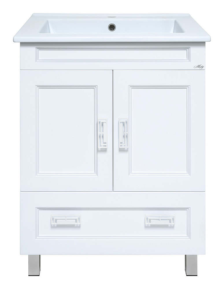 картинка Тумба Дива 75 белая с 1 ящ. ум. Quadro 75 Misty 