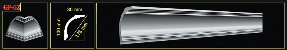 картинка Плинтус декоративный Германия GP-62 (16шт) 