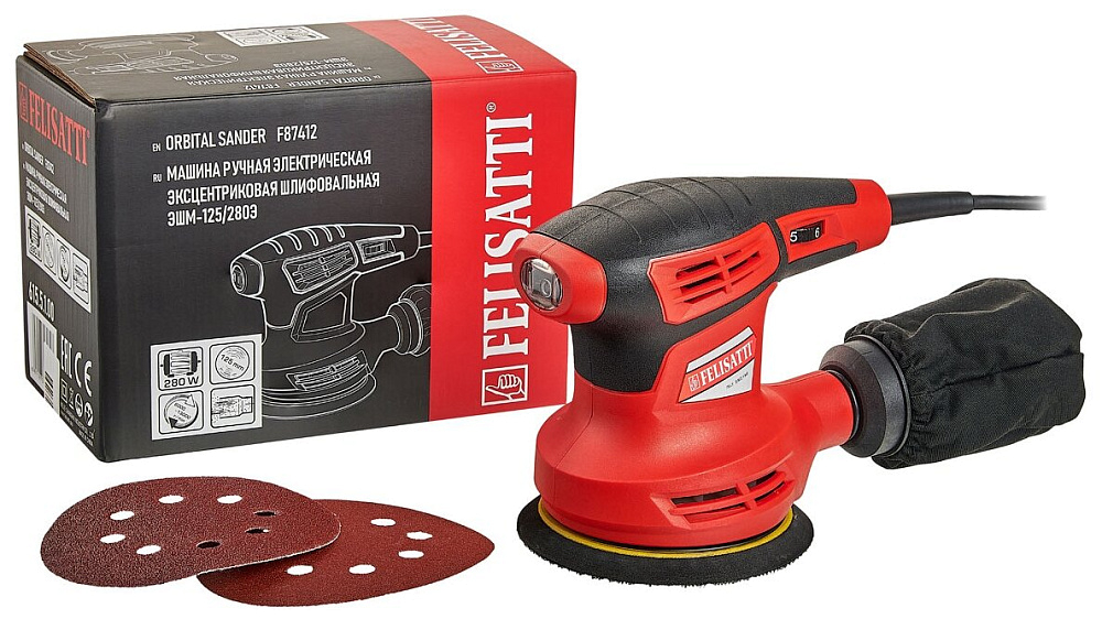 картинка Шлифмашина эксцентриковая ЭШМ-125/280Э Felisatti FT8721 