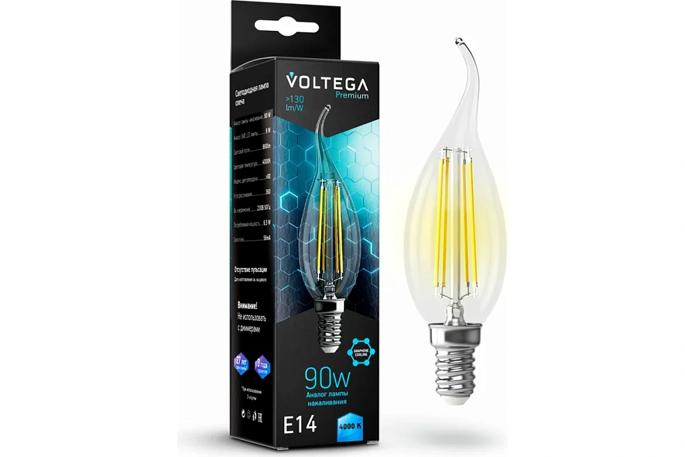 картинка Свеча E14 4000K 9W Graphene 7133 