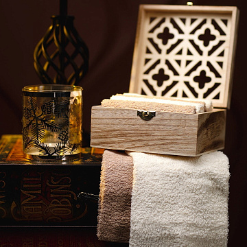 картинка Полотенце Arya подарочное 30*30 6 Пр. Case Natural экрю,коричневый  являющийся официальным дистрибьютором в России 