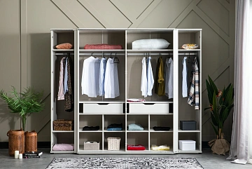 картинка Шкаф Girne Wardrobe 6-ти дверный Weltew  являющийся официальным дистрибьютором в России 