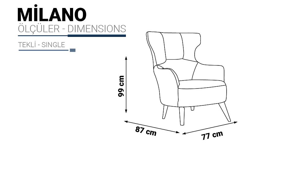 картинка Кресло Milano One Seater HM-96 без раздвижного механизма Weltew 