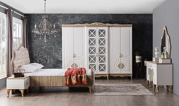картинка Спальный гарнитур Balat Kream Weltew home  являющийся официальным дистрибьютором в России 
