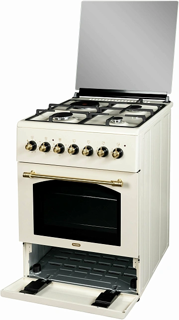 картинка Плита кухонная газо-электрическая Falken G-9005-1 retro beige  являющийся официальным дистрибьютором в России 