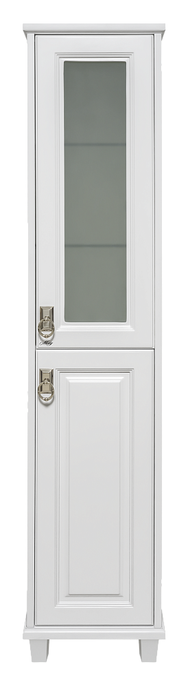 картинка Пенал Версаль 35 со стеклом белый матовый R Misty 