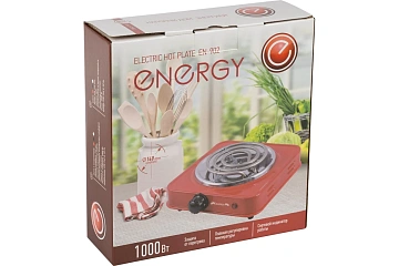 картинка Электроплитка черная 1000Вт Energy EN-902B 158966  являющийся официальным дистрибьютором в России 