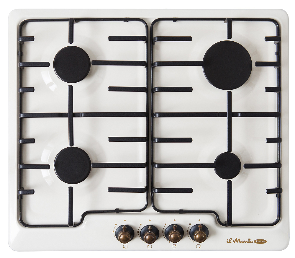 картинка Варочная поверхность газовая Il Monte BH-607E NSD ivory rustico 