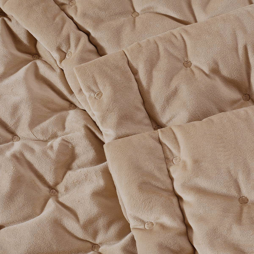 картинка Покрывало Arya Бархат 250*260 - 2(50*70+5) Ansel бежевый 