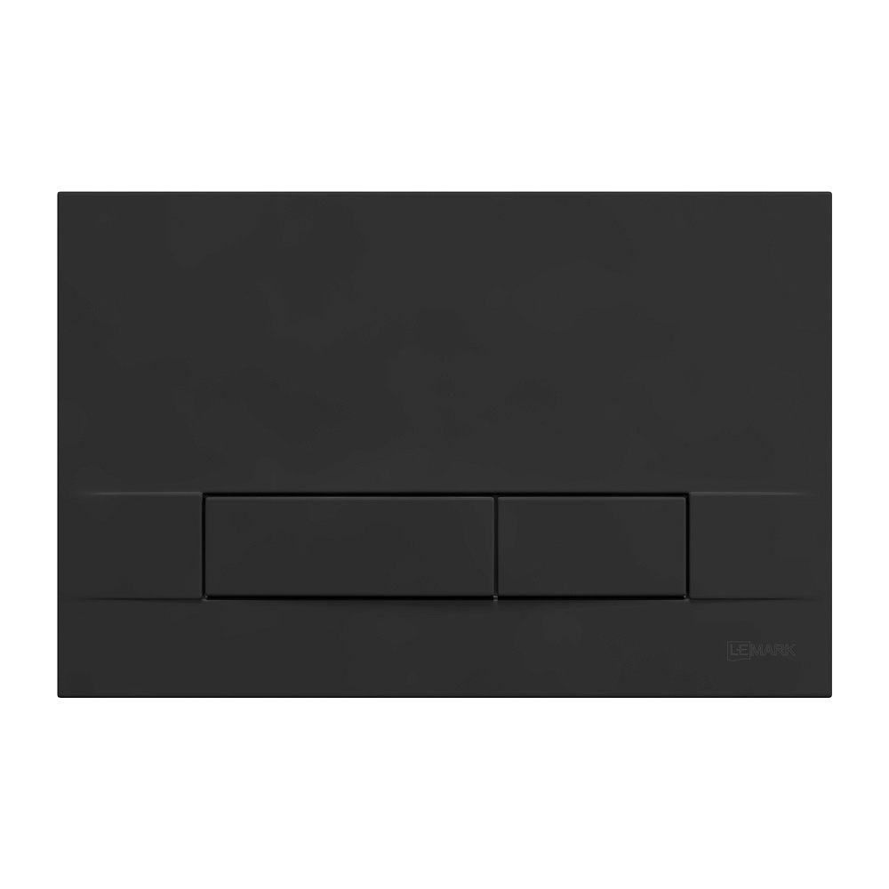 картинка Кнопка смыва BIT механическая soft touch черный матовый 9802006 Lemark 