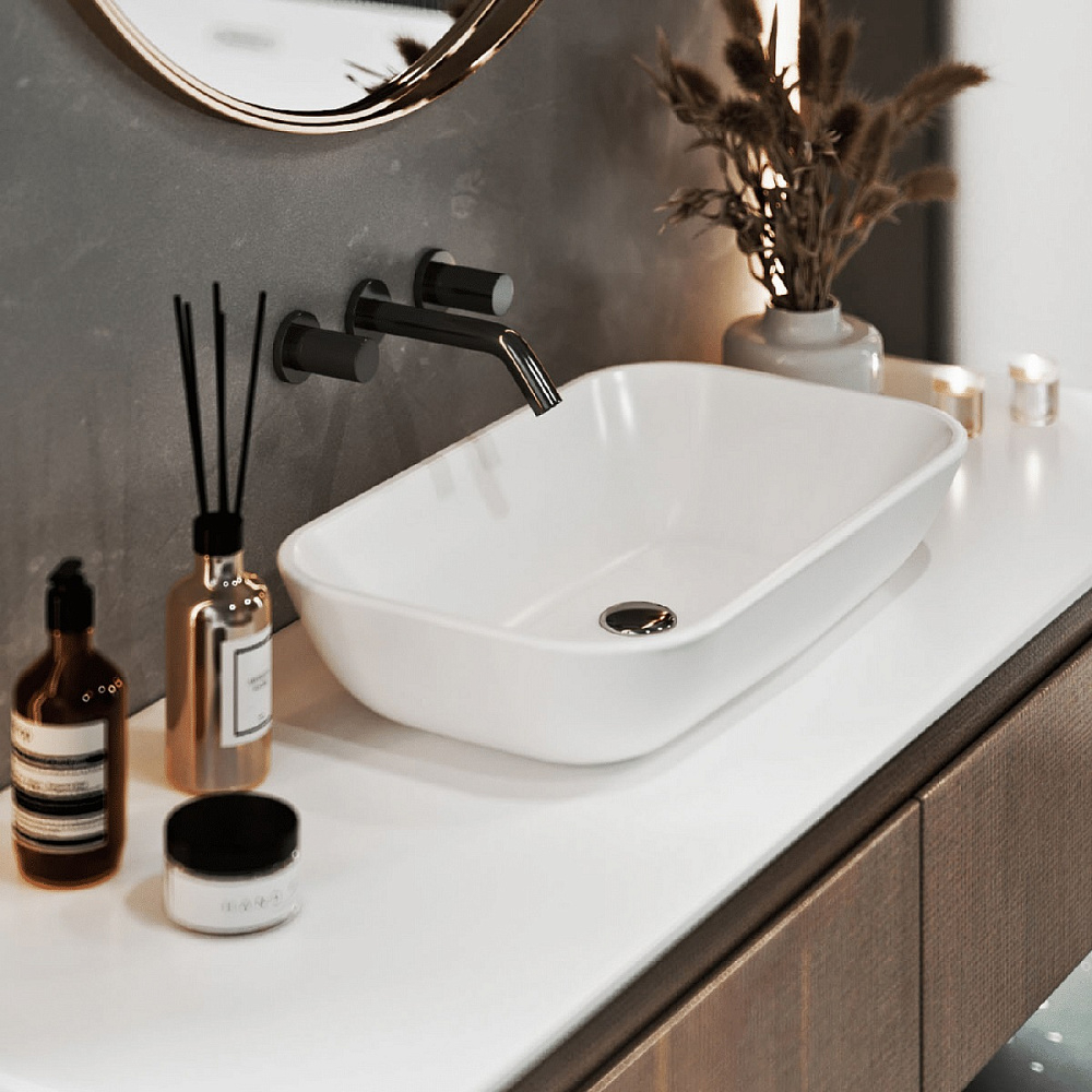 картинка Умывальник мебельный Sanita Инфинити 60 белый Misty 