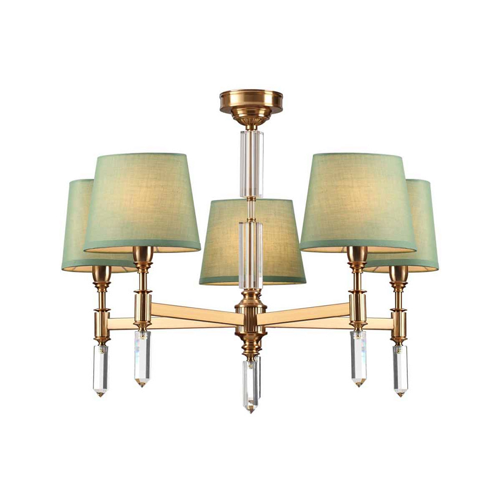 Люстра Lumion 4887/5 бронзовый/зеленый абажур от гипермаркета ТАТАЕВ