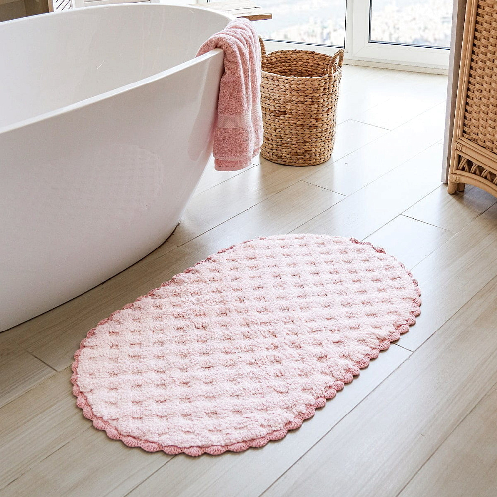 картинка Коврик Arya 60*100 для ванной Sara светло-розовый 