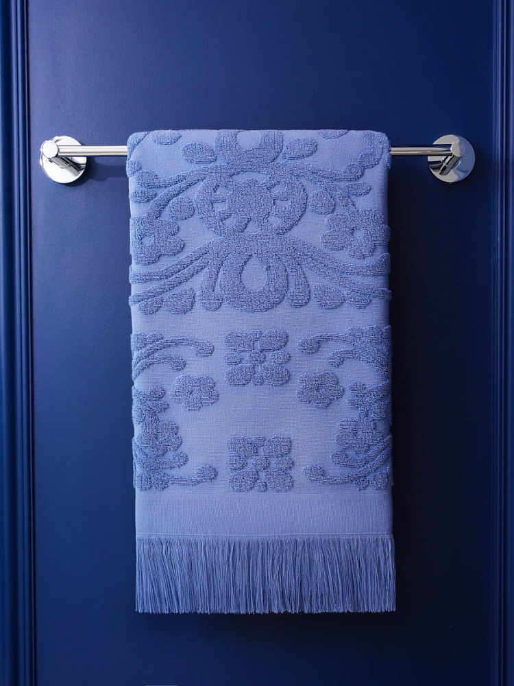 картинка Полотенце Arya с бахромой 70*140 Isabel Soft голубой 